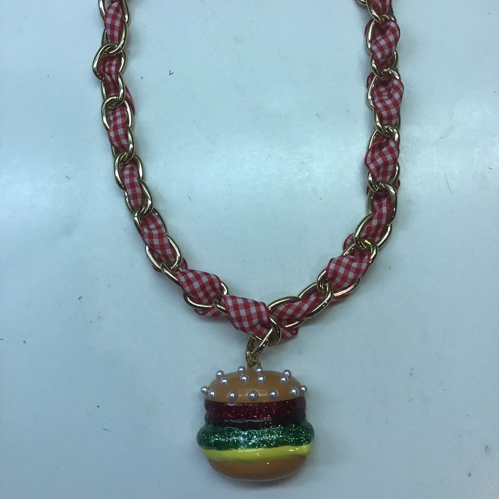 Betsey Johnson New Cheeseburger Necklace